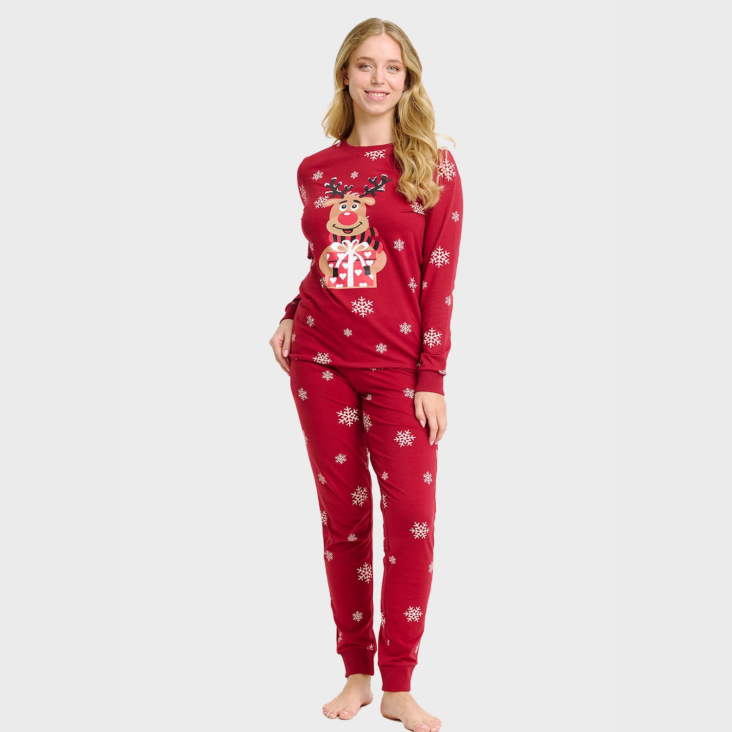 Rudolfs Cute Pyjamas Rød - Dame.